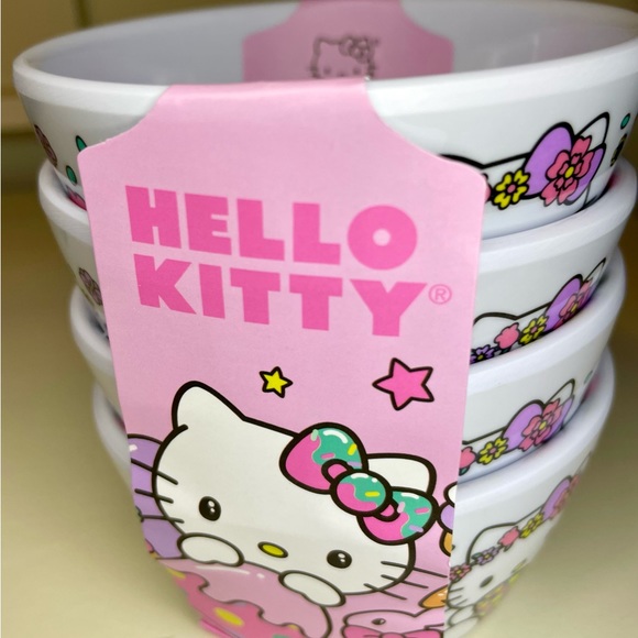 Sanrio Hello Kitty 4 Dipping Serving Condiment Rice Cups Small Bowls - Picture 4 of 5